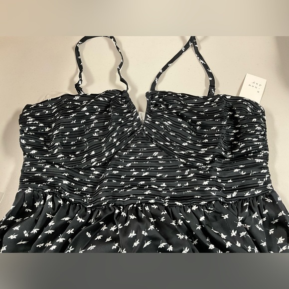 Black Strapless Dress A New Day Black and White - Picture 5 of 11